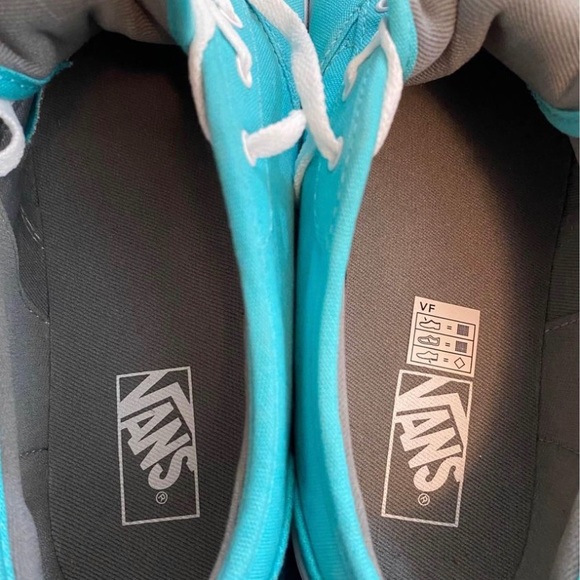 New! Teal low top Vans - Picture 7 of 8
